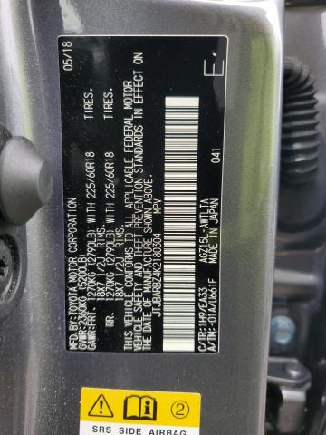 JTJBARBZ4K2180304 - 2019 LEXUS NX 300 BASE Մոխրագույն լուսանկար 13