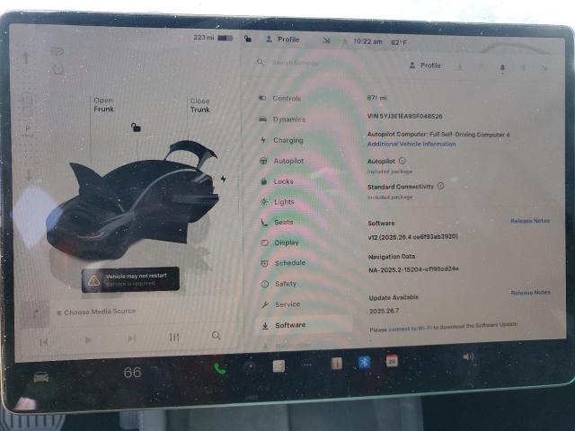 5YJ3E1EA9SF048526 - 2025 TESLA MODEL 3 灰色 照片 9