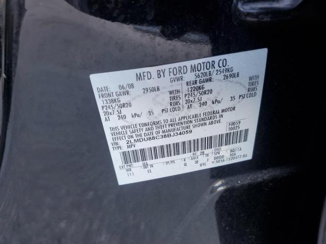 2LMDU88C38BJ34059 - 2008 LINCOLN MKX BLACK photo 14