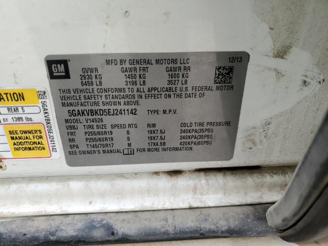 5GAKVBKD5EJ241142 - 2014 BUICK ENCLAVE Սպիտակ լուսանկար 13