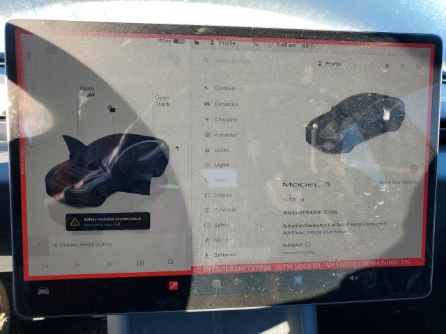 5YJ3E1EA5RF727896 - 2024 TESLA MODEL 3 رمادي صورة 9