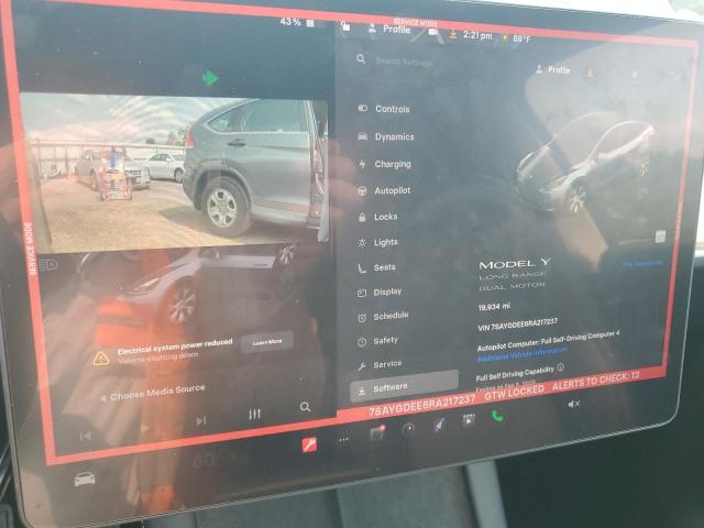 7SAYGDEE6RA217237 - 2024 TESLA MODEL Y 灰色 照片 9