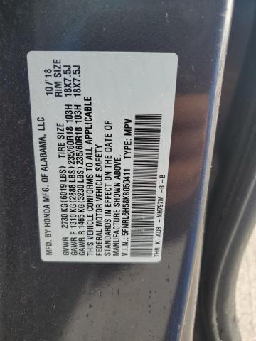 5FNRL6H58KB050411 - 2019 HONDA ODYSSEY EX GRAY photo 14