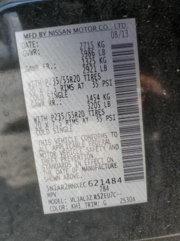 5N1AR2MNXEC621484 - 2014 NISSAN PATHFINDER S Schwarz Foto 13