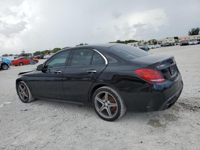 55SWF4KB9FU016592 - 2015 MERCEDES-BENZ C 300 4MATIC BLACK photo 2