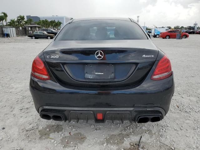 55SWF4KB9FU016592 - 2015 MERCEDES-BENZ C 300 4MATIC BLACK photo 6