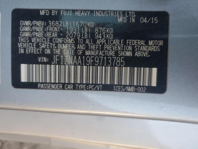 JF1ZNAA19F9713785 - 2015 TOYOTA SCION FR-S 银色 照片 12