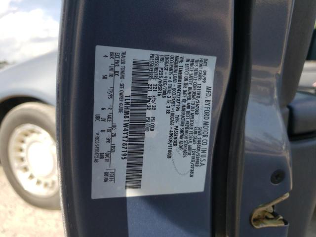 1LNHM81W4YY787195 - 2000 LINCOLN TOWN CAR EXECUTIVE BLUE photo 12