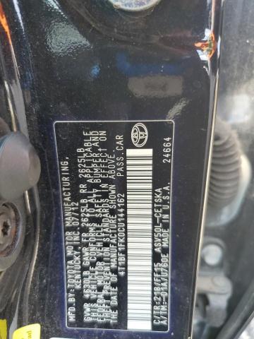 4T1BF1FK0CU144162 - 2012 TOYOTA CAMRY BASE 黑色 照片 13