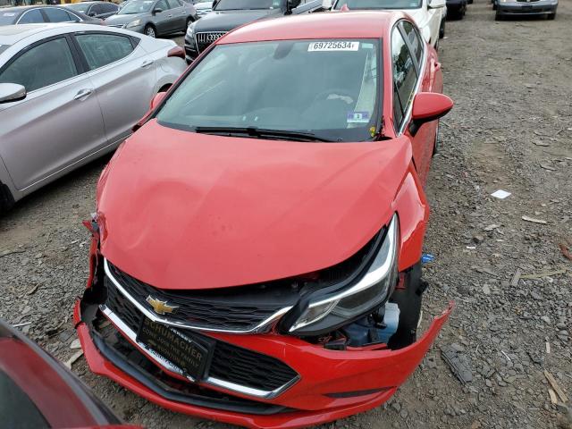 3G1BE6SM7HS522683 - 2017 CHEVROLET CRUZE LT RED photo 5