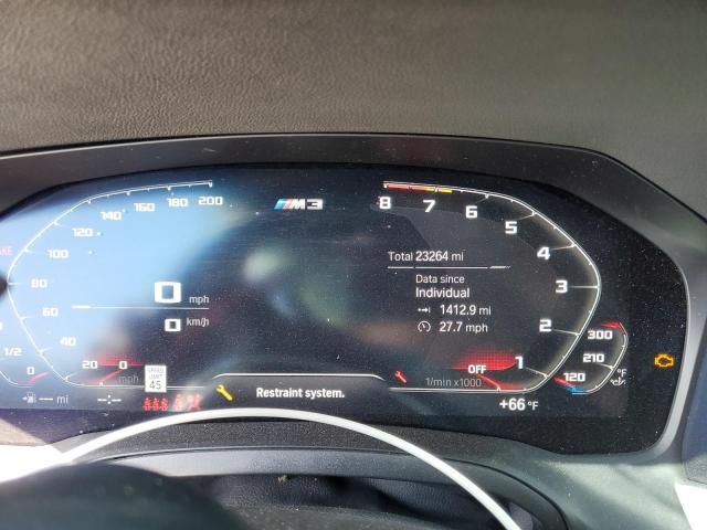 WBS43AY09NFM26026 - 2022 BMW M3 COMPETITION GRAY photo 9