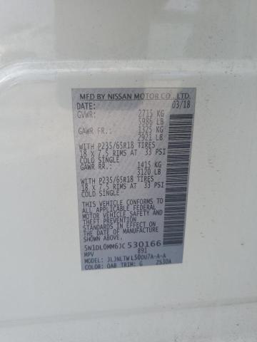 5N1DL0MM6JC530166 - 2018 INFINITI QX60 Սպիտակ լուսանկար 13