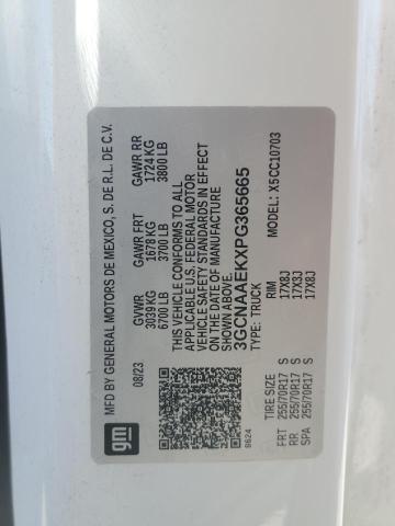 3GCNAAEKXPG365665 - 2023 CHEVROLET SILVERADO C1500 WHITE photo 12