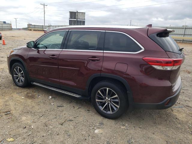 5TDJZRFH1KS921302 - 2019 TOYOTA HIGHLANDER SE MAROON photo 2