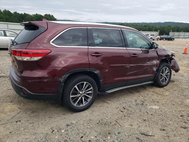 5TDJZRFH1KS921302 - 2019 TOYOTA HIGHLANDER SE MAROON photo 3