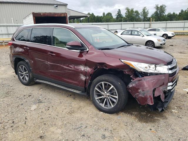 5TDJZRFH1KS921302 - 2019 TOYOTA HIGHLANDER SE MAROON photo 4