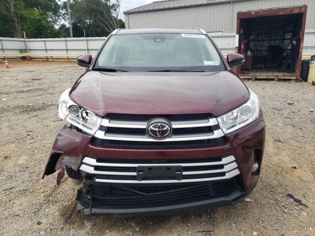 5TDJZRFH1KS921302 - 2019 TOYOTA HIGHLANDER SE MAROON photo 5