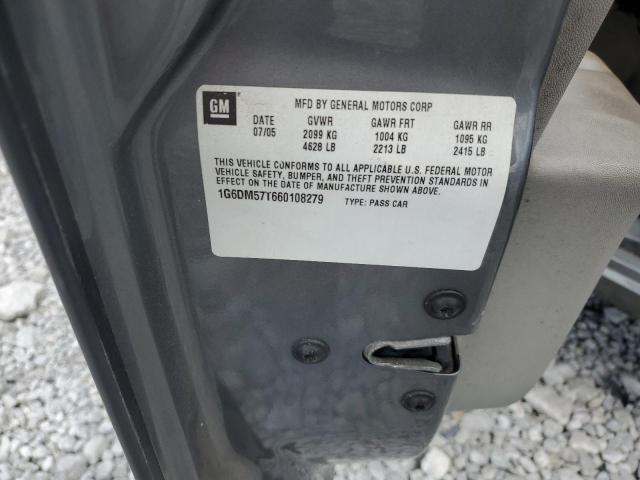 1G6DM57T660108279 - 2006 CADILLAC CTS GRAY photo 12