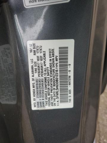 5FNRL5H63DB012316 - 2013 HONDA ODYSSEY EXL Gris foto 14