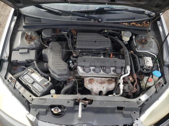 2HGES26724H520428 - 2004 HONDA CIVIC EX GRAY photo 11