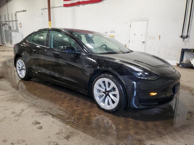 5YJ3E1EA3NF372091 - 2022 TESLA MODEL 3 BLACK photo 4