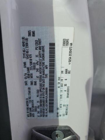 5LMCJ2C98HUL08899 - 2017 LINCOLN MKC SELECT Սպիտակ լուսանկար 13