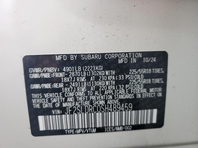 JF2SLDRC0SH489459 - 2025 SUBARU FORESTER LIMITED أبيض صورة 13