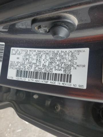 3TMLU4EN0CM101747 - 2012 TOYOTA TACOMA DOUBLE CAB 灰色 照片 12