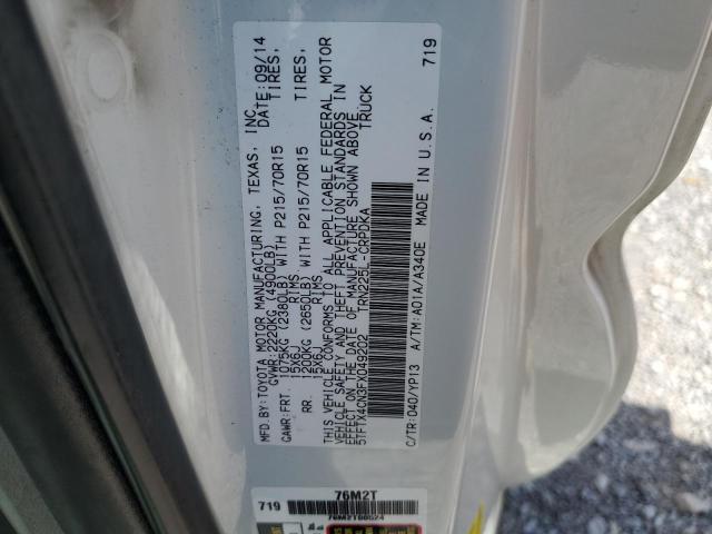 5TFTX4CN3FX049202 - 2015 TOYOTA TACOMA ACCESS CAB WHITE photo 12