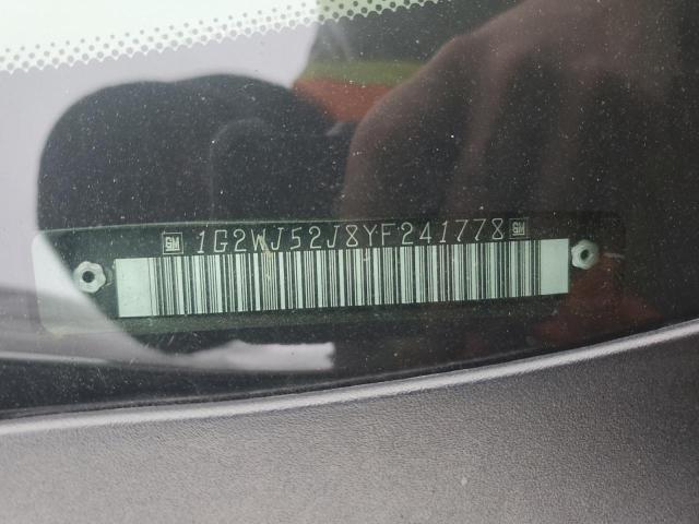 1G2WJ52J8YF241778 - 2000 PONTIAC GRAND PRIX SE ყავისფერი ფოტო 12