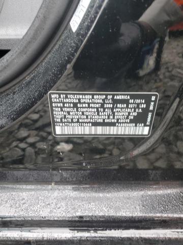 1VWAT7A30EC110448 - 2014 VOLKSWAGEN PASSAT S Սև լուսանկար 12