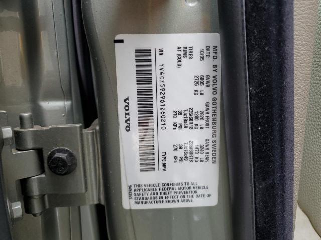 YV4CZ592961260210 - 2006 VOLVO XC90 GRAY photo 13