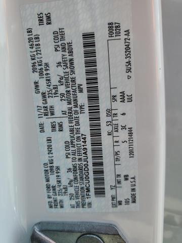 1FMCU0GD0JUA91447 - 2018 FORD ESCAPE SE Ağ foto 13