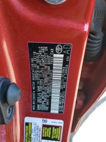 2T1BURHE8JC104812 - 2018 TOYOTA COROLLA L RED photo 12