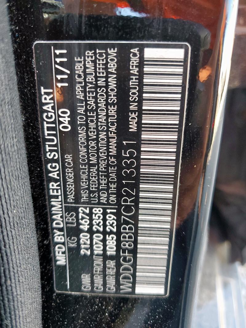 WDDGF8BB7CR213351 - 2012 MERCEDES-BENZ C 300 4MATIC BLACK photo 13