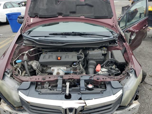 19XFB2F50CE373702 - 2012 HONDA CIVIC LX MAROON photo 11