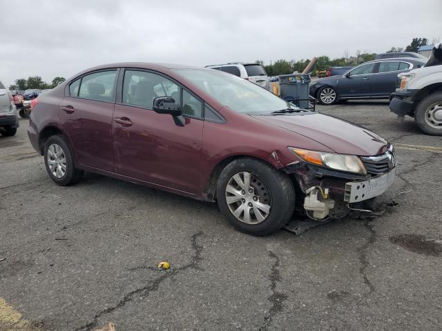 19XFB2F50CE373702 - 2012 HONDA CIVIC LX MAROON photo 4