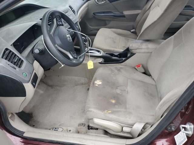 19XFB2F50CE373702 - 2012 HONDA CIVIC LX MAROON photo 7