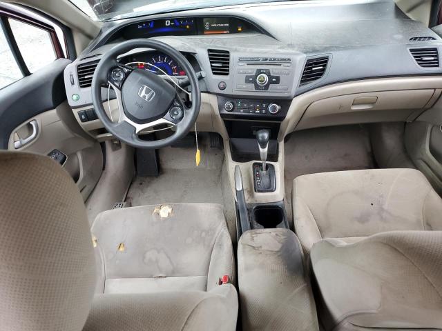 19XFB2F50CE373702 - 2012 HONDA CIVIC LX MAROON photo 8