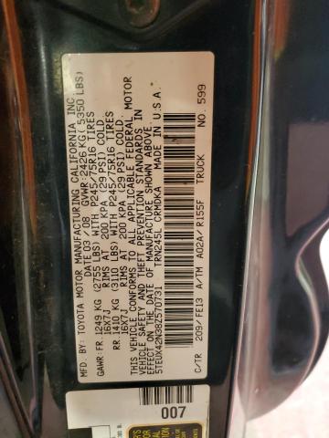 5TEUX42N38Z570731 - 2008 TOYOTA TACOMA ACCESS CAB Siyah fotoğraf 12