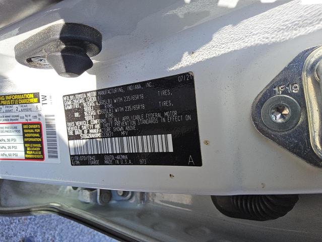 5TDGZRAHXMS533831 - 2021 TOYOTA HIGHLANDER XLE 白色 照片 13