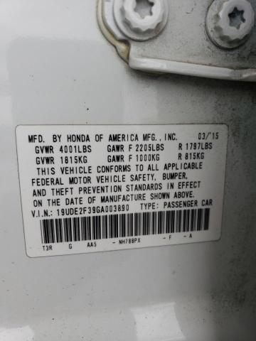 19UDE2F39GA003890 - 2016 ACURA ILX BASE WATCH PLUS WHITE photo 12