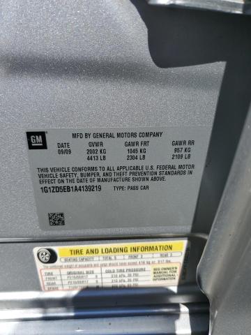 1G1ZD5EB1A4139219 - 2010 CHEVROLET MALIBU 2LT 银色 照片 12