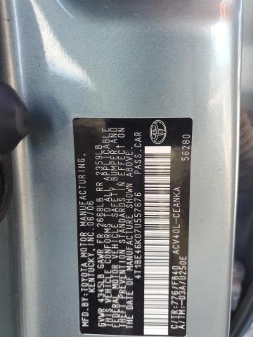 4T1BE46K07U557676 - 2007 TOYOTA CAMRY CE GREEN photo 13