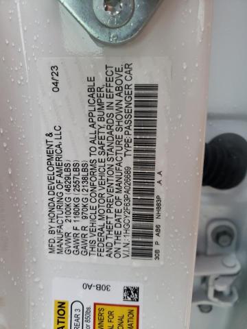 1HGCY2F63PA026689 - 2023 HONDA ACCORD HYBRID EXL WHITE photo 13