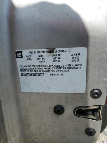 2G1WT58K069233727 - 2006 CHEVROLET IMPALA LT SILVER photo 12