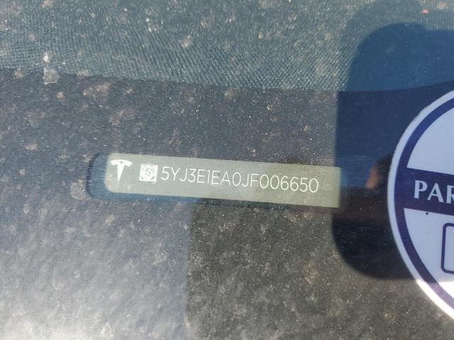 5YJ3E1EA0JF006650 - 2018 TESLA MODEL 3 Qara foto 12