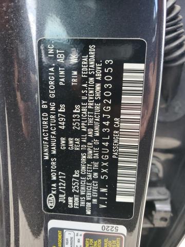 5XXGU4L34JG203053 - 2018 KIA OPTIMA EX გრაფიტი ფოტო 13