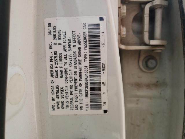 1HGCP36859A045631 - 2009 HONDA ACCORD EXL WHITE photo 12