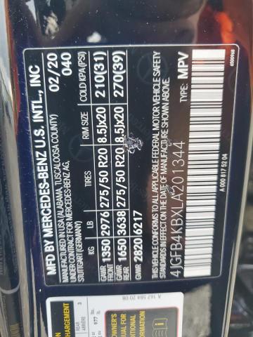 4JGFB4KBXLA201344 - 2020 MERCEDES-BENZ GLE 350 4MATIC BLACK photo 13